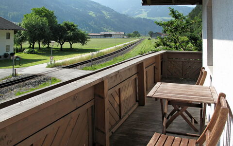 Zell am Ziller 630: Property, House, Furniture, Building, Room, Balcony, Architecture, Tree, Wood, Landscape