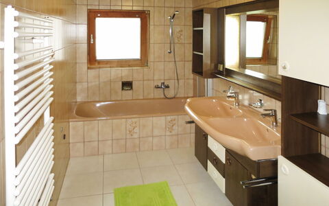 Zell am Ziller 630: Bathroom, Room, Property, Tile, Interior Design, Floor, Sink, Furniture, Plumbing Fixture, Architecture