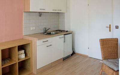 Hofgasse 603.1: Wood, Room, Floor, Property, Flooring, Plumbing Fixture, White, Cabinetry, Kitchen, Door