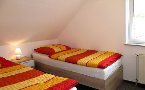 Ferienhaus Sonne: Bedroom, Bed, Furniture, Room, Bed Frame, Property, Bed Sheet, Floor, Interior Design, Mattress