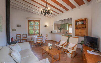 Casita Roqueta 602.1: Picture Frame, Couch, Property, Table, Furniture, Wood, Orange, Chair, Living Room, Interior Design