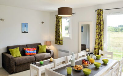 Les Grands Rochers 607.5: Living Room, Room, Furniture, Property, Interior Design, Green, Yellow, Coffee Table, Building, House