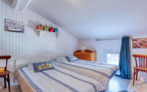 Poumeyrette: Furniture, Blue, Comfort, Azure, Table, Bed Frame, Interior Design, Wood, Lighting, Building