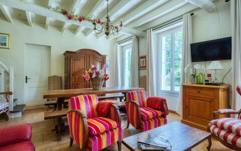 Poumeyrette: Furniture, Table, Picture Frame, Property, Cabinetry, Chair, Wood, Flower, Interior Design, Building