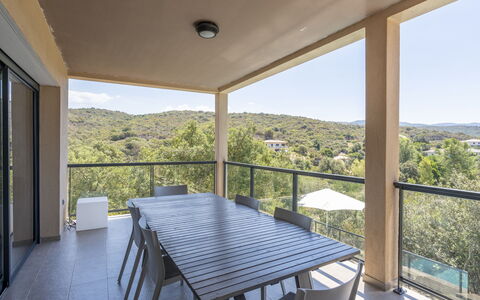 Bruyères 1: Property, Plant, Shade, Sky, Table, Wood, Interior Design, Architecture, Tree, Floor