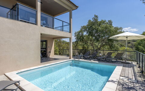 Bruyères 1: Water, Property, Sky, Building, Swimming Pool, Azure, Plant, Shade, Rectangle, Outdoor Furniture