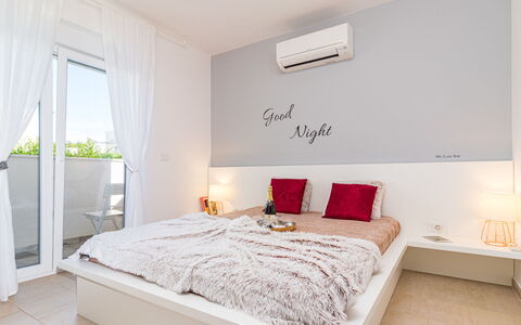 Villa Virtus: Bedroom, Furniture, Bed, Property, Room, Mattress, Interior Design, Bed Sheet, Bed Frame, Bedding