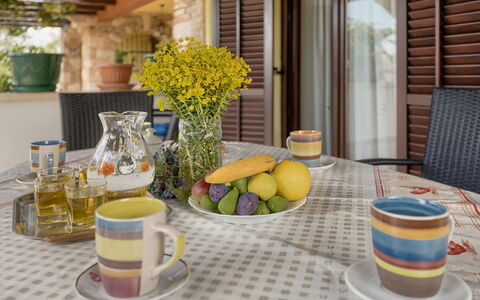 Pazin 615: Yellow, Room, Table, Interior Design, Brunch, Furniture, Meal, Home, Breakfast, Real Estate