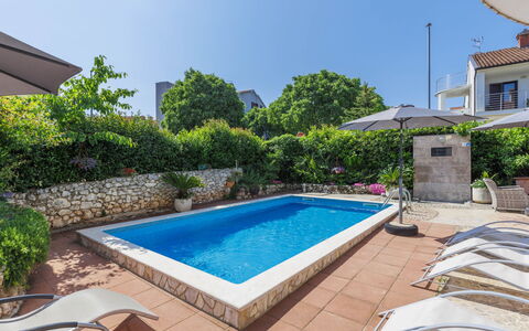 Rovinj 684: Water, Plant, Property, Swimming Pool, Sky, Azure, Building, Outdoor Furniture, Shade, Interior Design