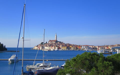 Rovinj 683: Water, Sky, Boat, Watercraft, Coastal And Oceanic Landforms, Lake, Mast, Tree, Cloud, Building