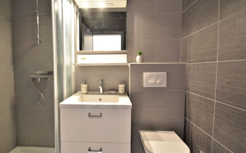 Pinezic: Bathroom Sink, Tap, Plumbing Fixture, Mirror, Bathroom Cabinet, Sink, Property, Bathroom, Purple, Interior Design