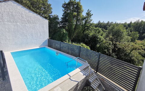Milka 1: Property, Swimming Pool, Architecture, House, Real Estate, Vacation, Building, Leisure, Tree, Villa