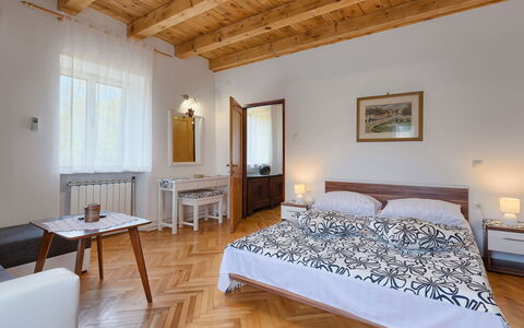 Villa Crispo: Room, Bedroom, Furniture, Bed, Property, Interior Design, Bed Frame, Floor, Ceiling, Building