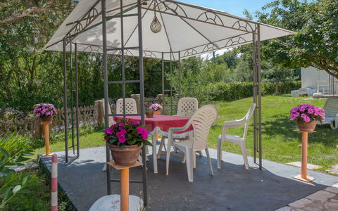 Lola: Plant, Flower, Furniture, Table, Building, Chair, Outdoor Table, Botany, Shade, Flowerpot