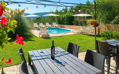 Rabac 634: Property, Real Estate, House, Building, Grass, Home, Backyard, Tree, Leisure, Swimming Pool