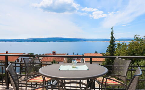 Crikvenica 602: Cloud, Sky, Water, Table, Furniture, Property, Azure, Outdoor Table, Outdoor Furniture, Wood