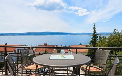 Crikvenica 602: Cloud, Sky, Water, Table, Furniture, Property, Azure, Outdoor Table, Outdoor Furniture, Wood