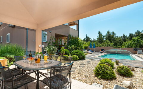 Starigrad-Paklenica 626: Plant, Property, Furniture, Water, Table, Chair, Shade, Sky, Outdoor Furniture, Interior Design
