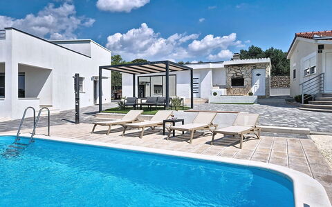 Ria with Heated Pool: Composite Material, Door, Concrete, Estate, Shade, Swimming Pool, Resort, Outdoor Furniture, Villa, Hotel