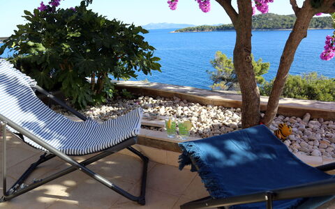 Korčula Korčula 606: Outdoor Furniture, Furniture, Property, Sunlounger, Outdoor Table, Folding Chair, Chaise Longue, Vacation, Leisure, Patio