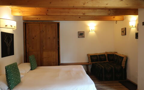 Valtournenche 602: Bed, Room, Furniture, Bedroom, Property, Bed Frame, Ceiling, Building, Bed Sheet, Interior Design