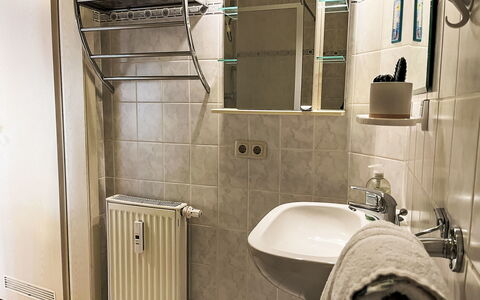 Bergstraße: Plumbing Fixture, Flooring, Sink, Interior Design, Bathroom Sink, Tap, Floor, Plumbing, Bathroom, Room