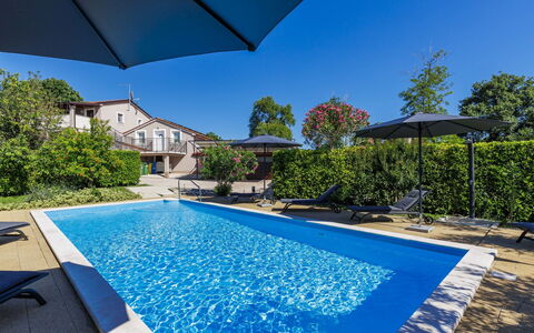 Sandra: Swimming Pool, Blue, Resort, Leisure, Composite Material, Outdoor Furniture, Eco Hotel, Umbrella, Shade, Water Feature
