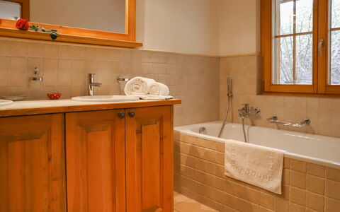 Terrasses du Paradis 5B: Brown, Mirror, Tap, Plumbing Fixture, Bathroom Cabinet, Sink, Property, Cabinetry, Bathroom Sink, Bathroom