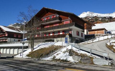 Chalet Desirée: Sky, Snow, Property, Building, Mountain, Slope, House, Residential Area, Window, Roof