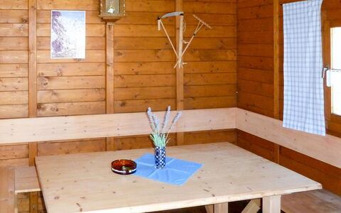 Bischofsmais 635: Room, Table, Furniture, Wood, Floor, Wood Stain, House, Log Cabin, Building, Interior Design