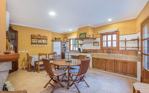 Es Barracar: Furniture, Table, Chair, Kitchen, Cabinetry, Wood, Living Room, Shelving, Architecture, Building