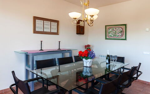 Xarmada Cecilia: Room, Dining Room, Property, Furniture, Interior Design, Ceiling, Table, Building, House, Chandelier