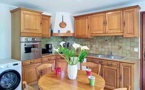 Le Saint Vigor: Furniture, Cabinetry, Kitchen, Interior Design, Countertop, Flooring, Kitchen Appliance, Wood, Floor, Major Appliance