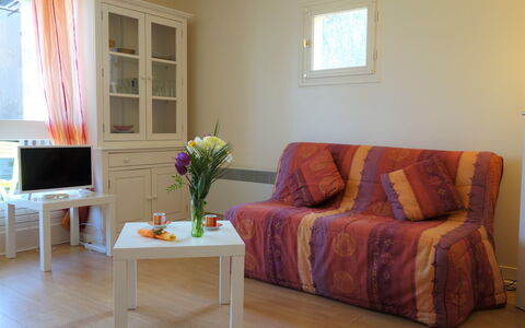 Le Parc de la Chaumière: Couch, Furniture, Property, Flower, Table, Window, Comfort, Wood, Picture Frame, Interior Design