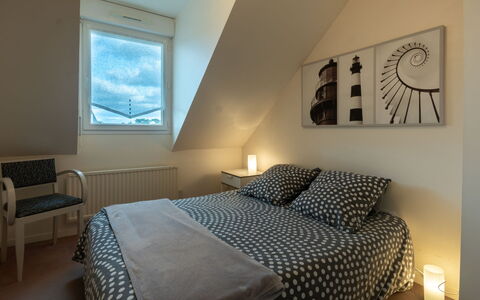 Marjolaine: Furniture, Comfort, Light, Wood, Textile, Window, Building, Shade, Bed Frame, Interior Design