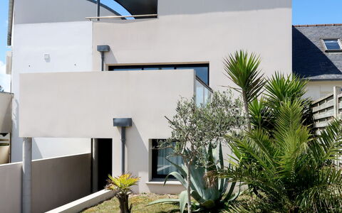 La Villa Marine: Furniture, Building, Table, Plant, Chair, Houseplant, Shade, Orange, Interior Design, Flooring