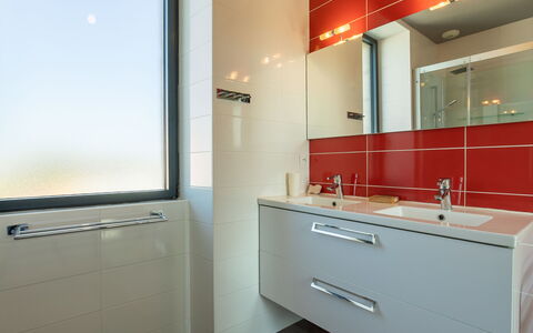 Ty Angèle: Flooring, Interior Design, Plumbing Fixture, Bathroom Cabinet, Floor, Bathroom, Plumbing, Tap, Sink, Bathroom Sink