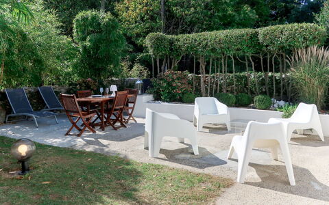 La Marinière: Furniture, Plant, Property, Table, Chair, Outdoor Furniture, Tree, Grass, Land Lot, Outdoor Table