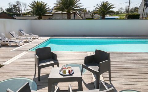 Villa de la Baie: Furniture, Outdoor Furniture, Chair, Resort, Shade, Swimming Pool, Eco Hotel, Outdoor Table, Sunlounger, Patio