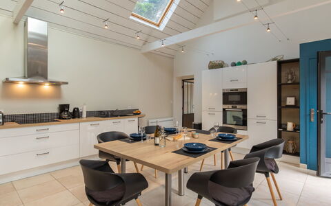 Le Petit Bonheur: Furniture, Table, Building, Chair, Wood, Lighting, Cabinetry, House, Interior Design, Flooring