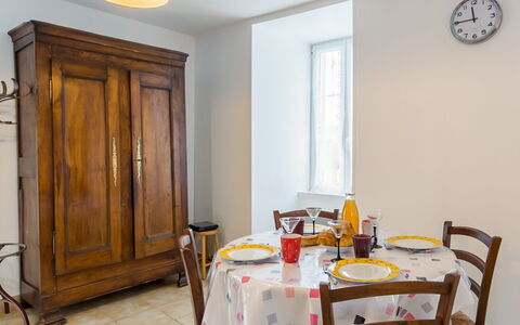 Le Manoir: Property, Furniture, Cabinetry, Table, Door, Wood, Interior Design, House, Clock