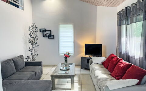 Le Moïsan: Furniture, Interior Design, Couch, Flooring, Floor, Living Room, Ceiling, Room, Lighting, Home