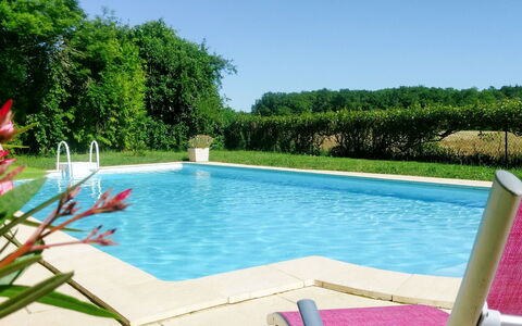 Le Mas de Serre: Water, Plant, Sky, Swimming Pool, Furniture, Chair, Azure, Tree, Outdoor Furniture, Rectangle