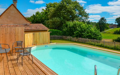 Saint-julien-de-crempse 606: Swimming Pool, Property, Real Estate, Home, House, Backyard, Estate, Building, Leisure, Tree