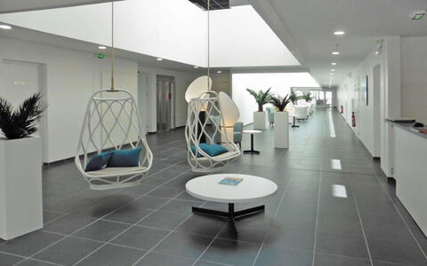 Cap D'Agde 615: Tile, Interior Design, Floor, Ceiling, Room, Property, Lobby, Building, Architecture, Flooring