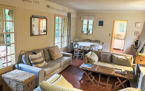 Mas du Vernet: Furniture, Interior Design, Flooring, Couch, Floor, Wood, Table, Living Room, Room, Chair