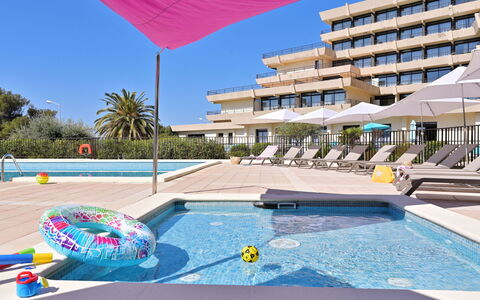 Ajaccio 604: Water, Sky, Property, Building, Swimming Pool, Azure, Plant, Shade, Window, Outdoor Furniture