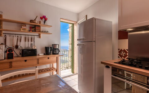Casa Marcelli: Property, Furniture, Cabinetry, Countertop, Kitchen, Wood, Interior Design, Shelf, Wall, Floor