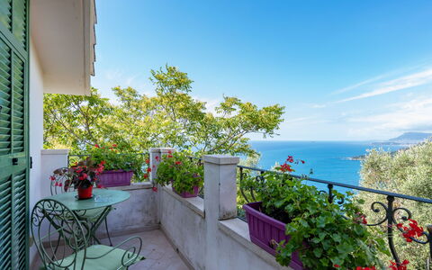 Villa Ginestra: Property, Blue, Real Estate, Balcony, House, Building, Sky, Azure, Vacation, Sea