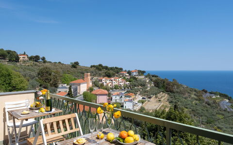 Francesca (Slr212): Water, Table, Tableware, Property, Sky, Furniture, Building, Window, Blue, Chair